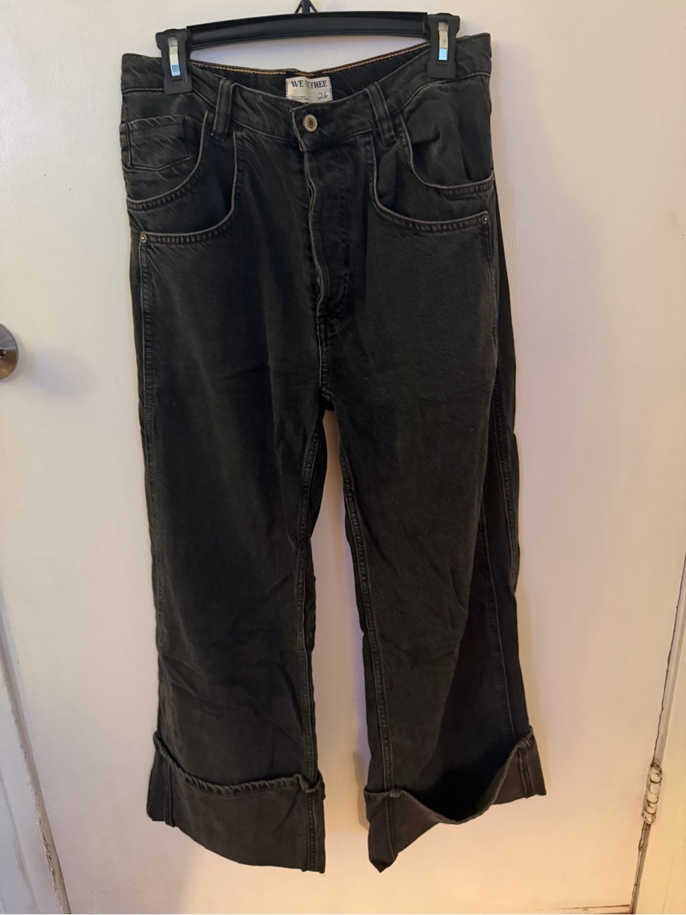 Free People Final Countdown Black Boyfriend Jeans
